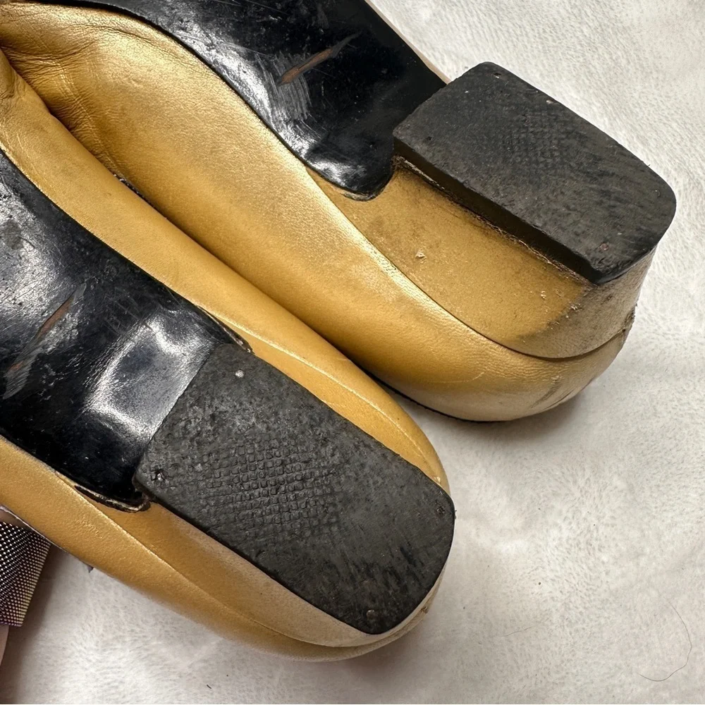 Margaret Jerrold Vintage 80s Leather Flats Aztec Southwestern Print Womens 6.5